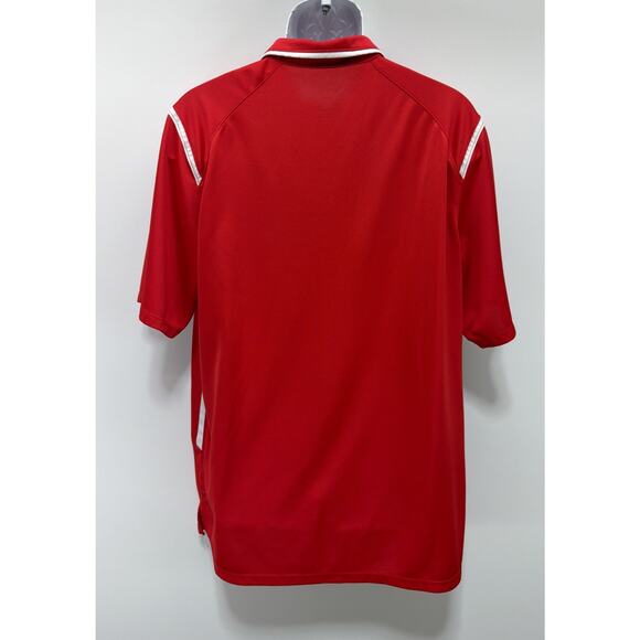 Nike Golf Mens Red Short Sleeve DriFit Polo Shirt Size XL State Farm Golf Logo - Picture 2 of 7
